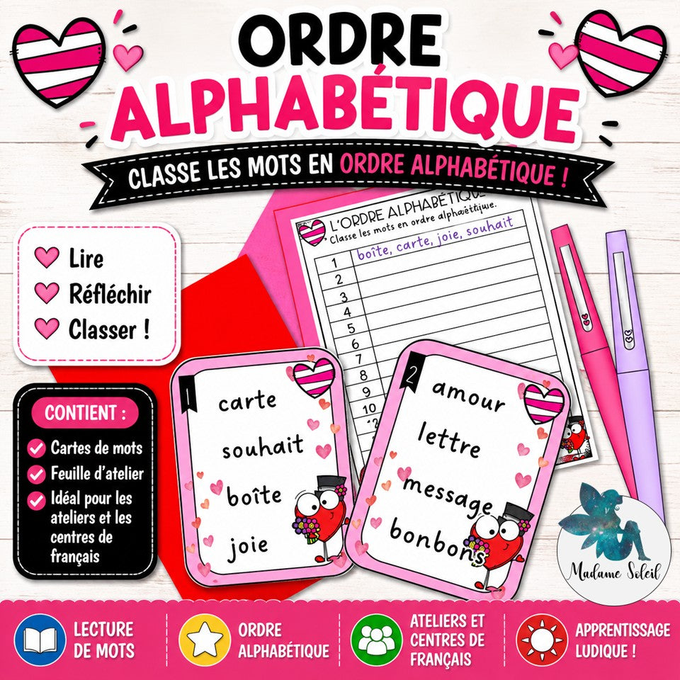 Ordre alphabétique  de la St-Valentin