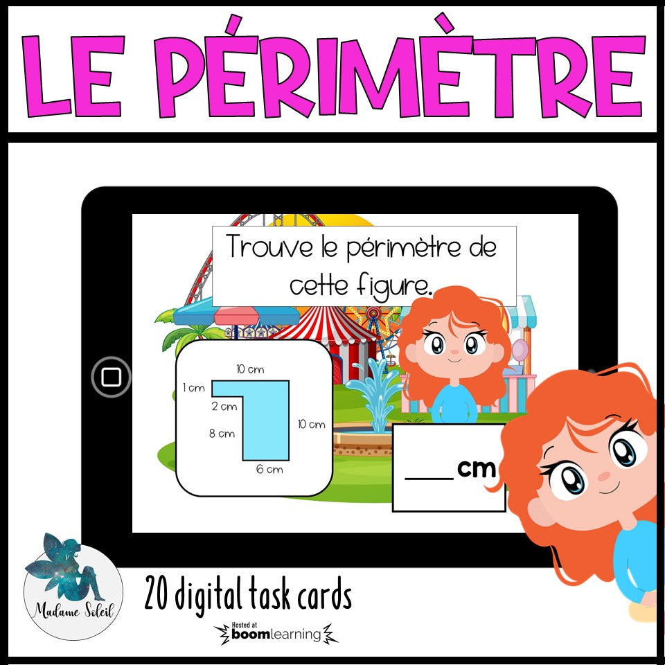 Le périmètre en 3e année Boom Cards
