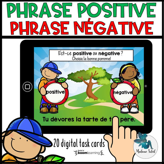 Positif ou négatif? À toi de choisir la bonne pomme! – Boom Cards