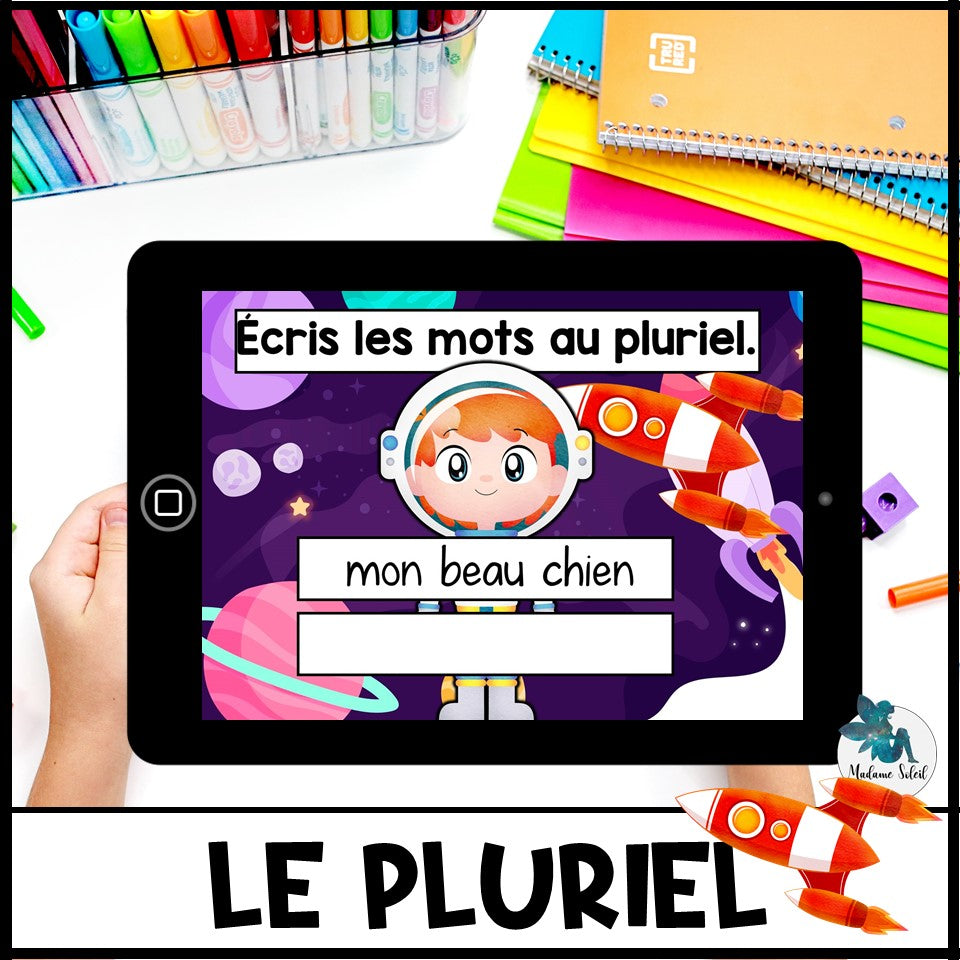 Le pluriel : déterminants, noms et adjectifs - Boom Cards