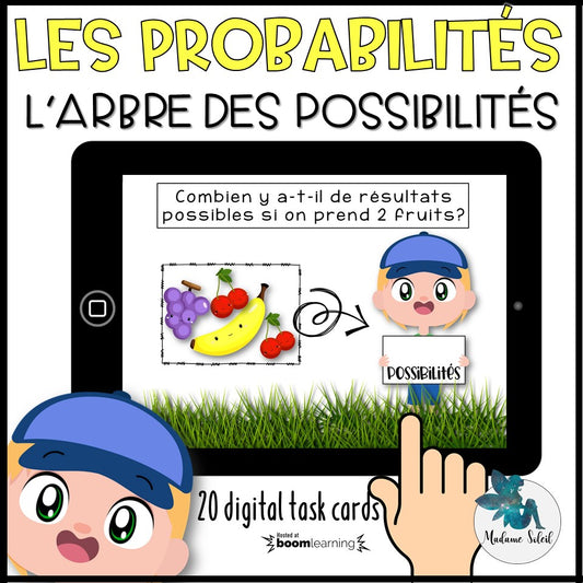 Les probabilités diagramme en arbre - Boom Cards