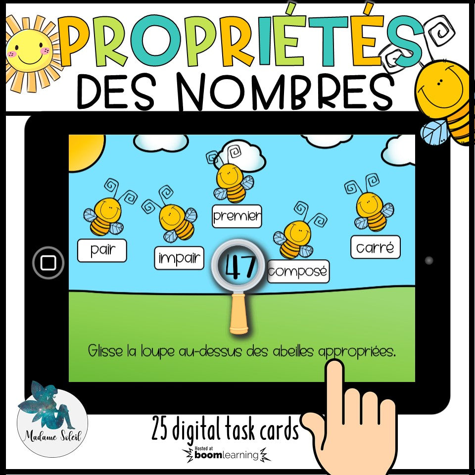 Propriétés des nombres : premier, composé, carré