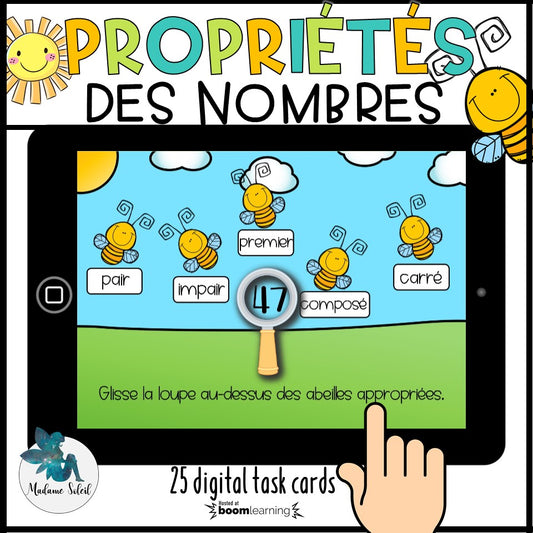 Propriétés des nombres : premier, composé, carré