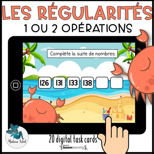 Les régularités numériques - Boom cards