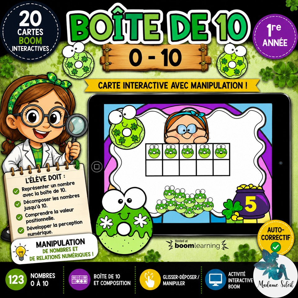 Représente le nombre de St-Patrick 0-10 BOOM CARDS