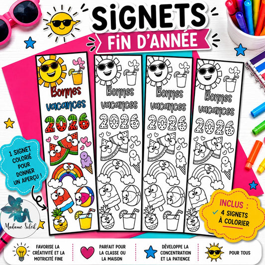 Signet de fin d'année - Bonnes vacances 2026