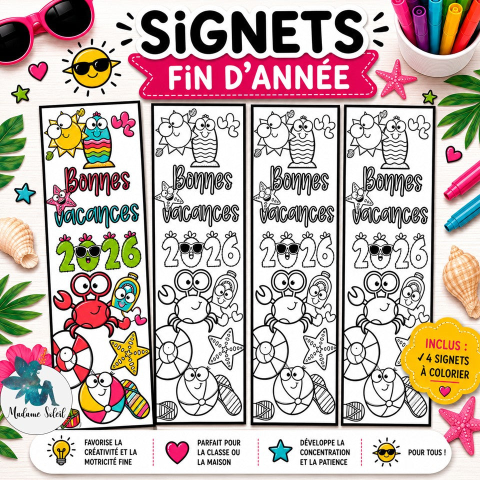 Signet de fin d'année - Bonnes vacances 2026