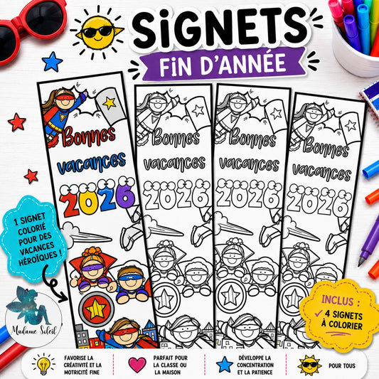 Signet de fin d'année Super-héros 2026