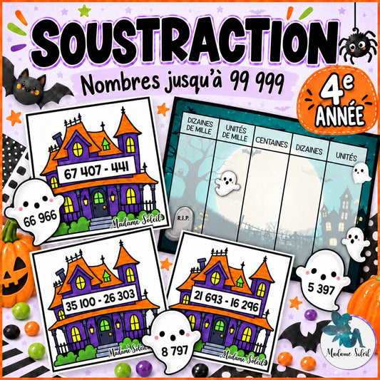 Soustraction de 4e année : Halloween