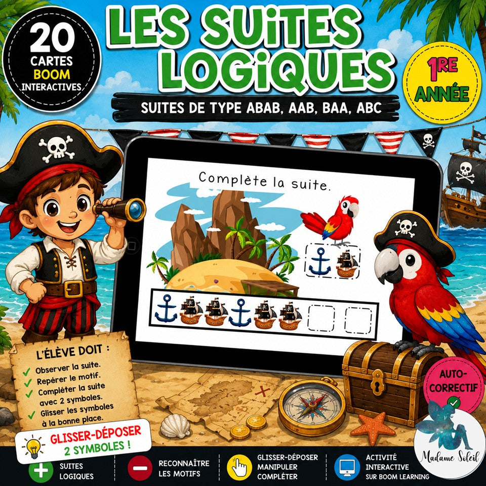 Les suites logiques du pirate Boom Cards
