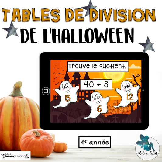 Tables de division de l'Halloween Boom Cards