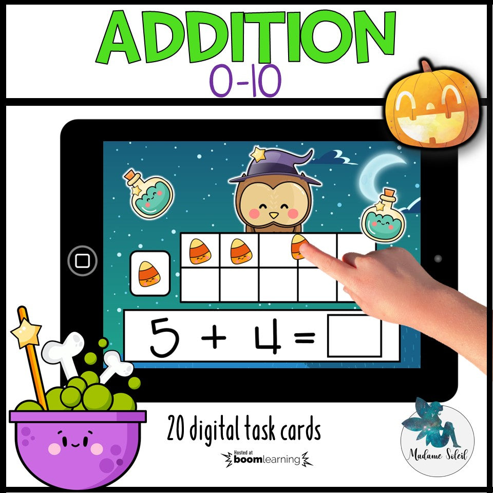 Addition 0-10 Halloween Boom Cards