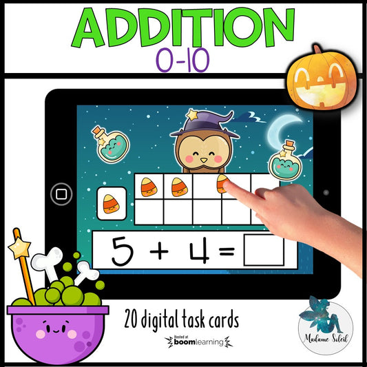 Addition 0-10 Halloween Boom Cards