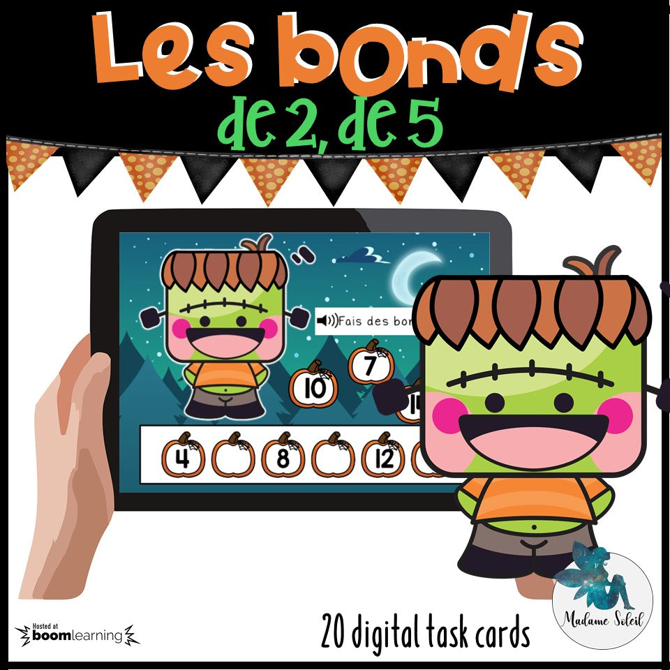 Les bonds de 2 et de 5 l'Halloween 0-20 Boom Cards