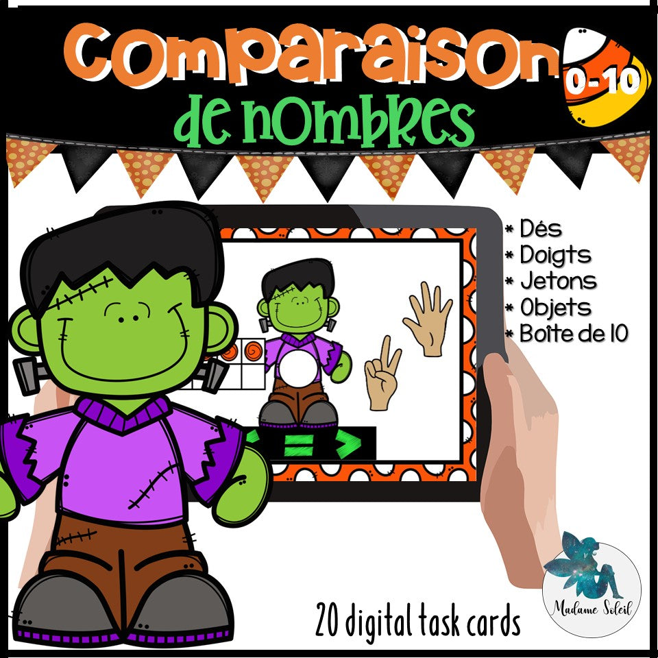 Comparaison de nombres de l'Halloween 0-10