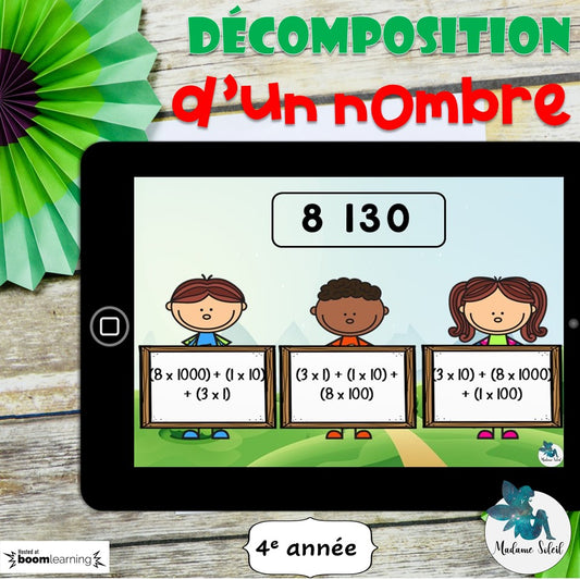 Décomposition d'un nombre Boom Cards