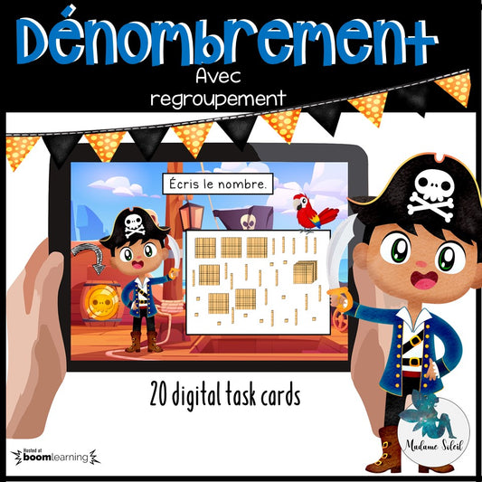Regrouper et dénombrer Boom Cards les pirates