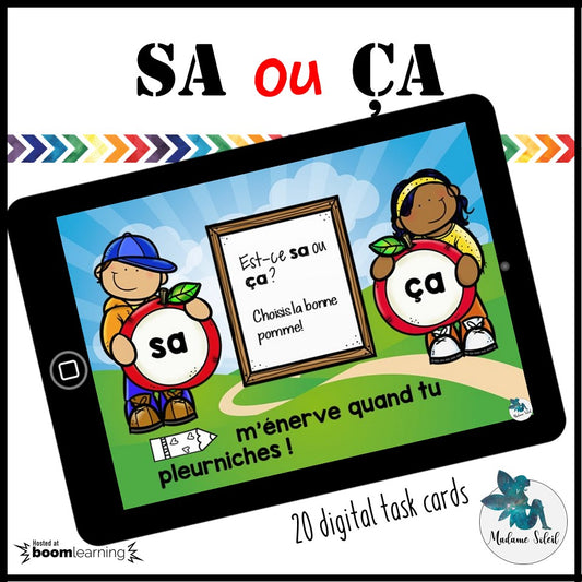 Homophone Boom Cards : sa / ça