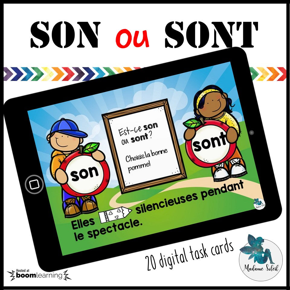 Homophone Boom Cards : son / sont