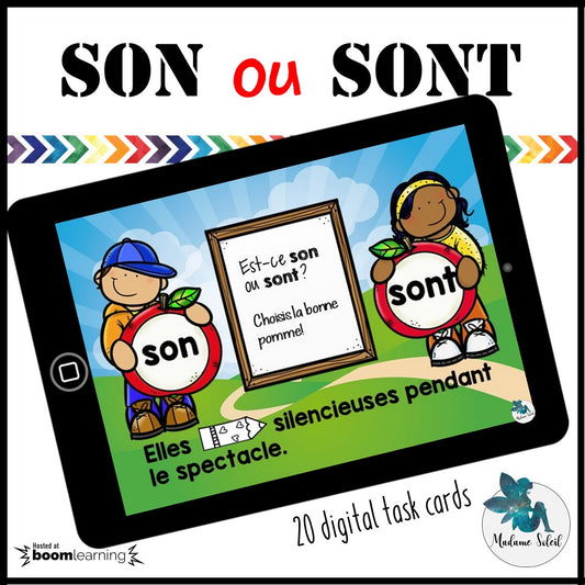 Homophone Boom Cards : son / sont
