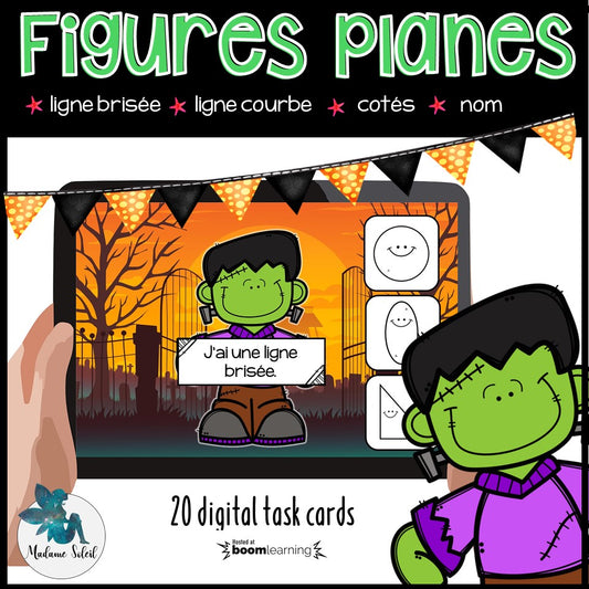 Les figures planes de l'Halloween - Boom Cards