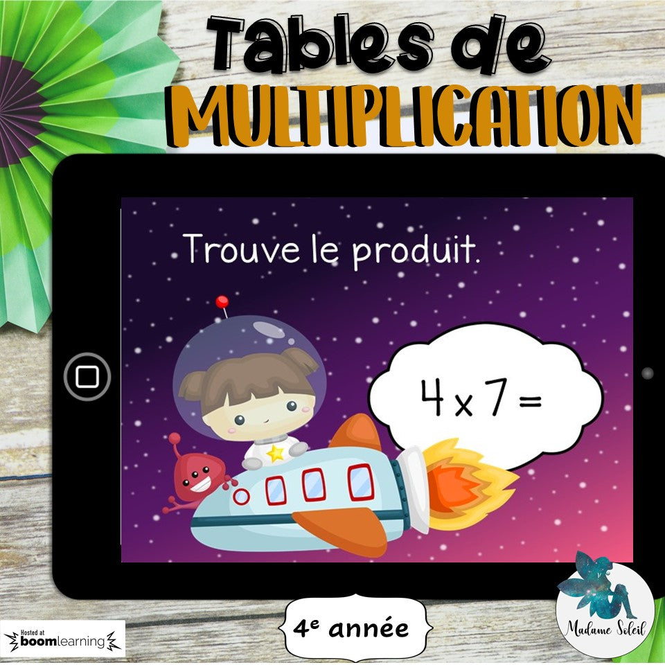 Tables de multiplication mélangées BOOM CARDS