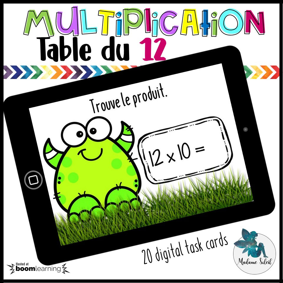 Table de multiplication : 12 - Boom Cards