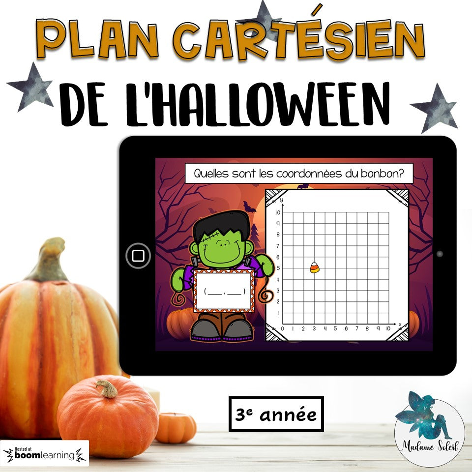 Plan cartésien de l'Halloween 3e année Boom CARDS