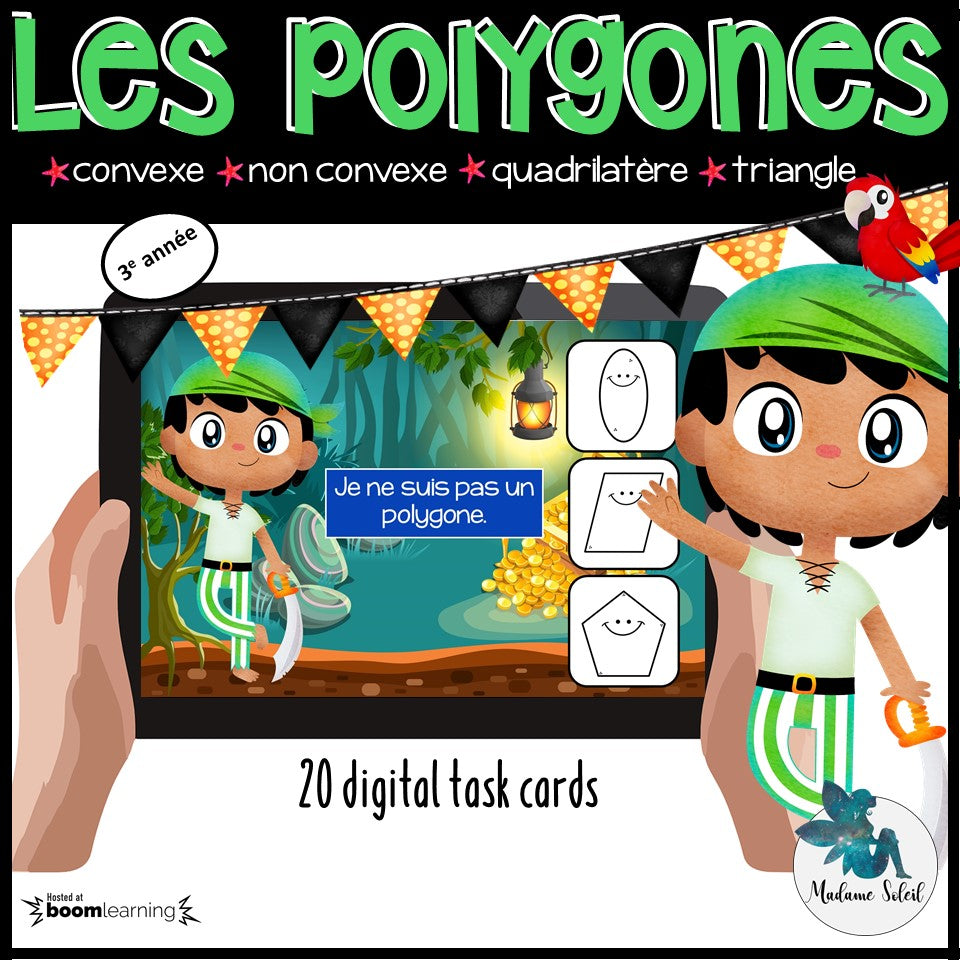 Les polygones 3e année Boom Cards