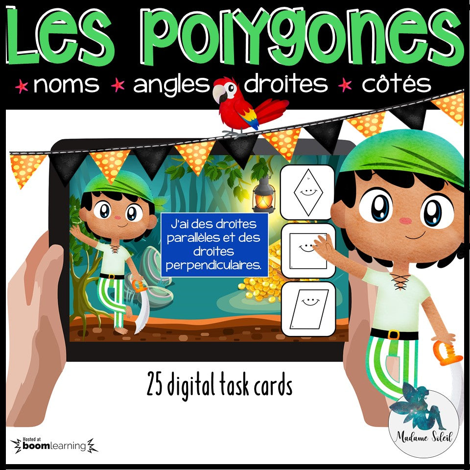 Les polygones 4e année Boom Cards