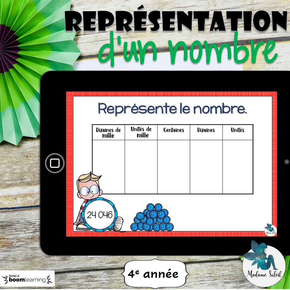 Représentation des nombres, 4e année BOOM CARDS