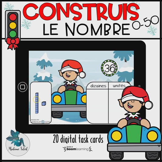 Construis le nombre de Noël 0-50 Boom Cards