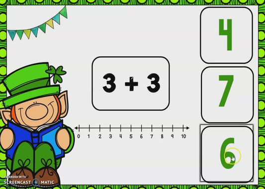 Addition 0-10 St-Patrick Boom cards