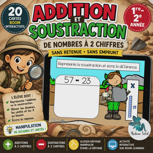 Addition et soustraction de nombres à 2 chiffres