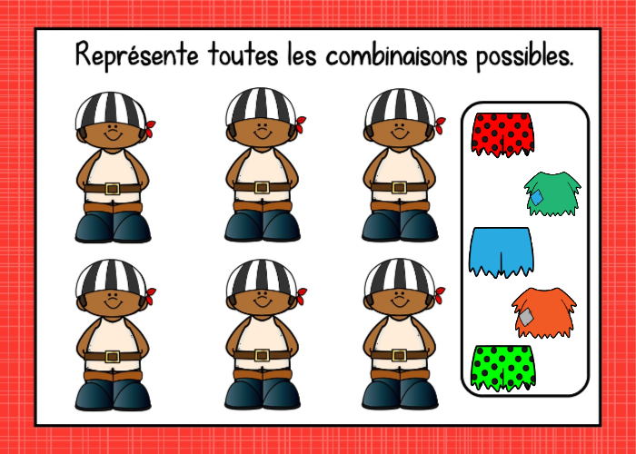 Les combinaisons chez les pirates Boom Cards